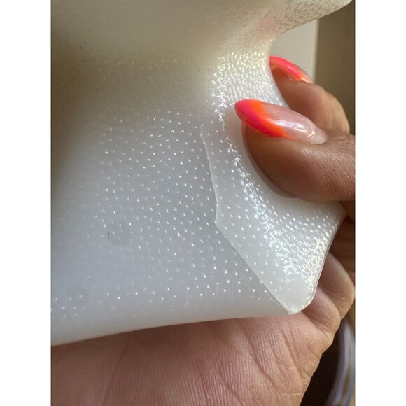 Vintage Milk Glass Covered Dish Pair With Grape Pattern By Anchor Hocking & Indi - Picture 10 of 16